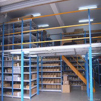 Système de plancher mezzanine modulaire robuste rayonnage en métal à plusieurs niveaux étagères de stockage de plate-forme en acier antirouille pour entrepôts