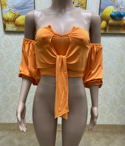 Consegna Rapida Top a Maniche Lunghe con Spalle Scoperte <span class=keywords><strong>Moda</strong></span> Femminile Casual Camicie <span class=keywords><strong>Abbigliamento</strong></span> Bluse da <span class=keywords><strong>Donna</strong></span> e Top Corti Sexy - Product Image 4