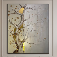 Médaille décorative fragile en métal doré antique moderne contemporain, feuille d'or, peinture à l'huile sur plâtre texturée, 9*9cm