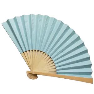 23cm High End Silk Bamboo Hand Wedding Fan Favors Gifts For Guests