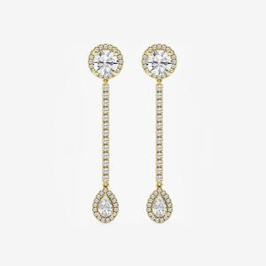 ต่างหูเพชรทรงหยดน้ำ 3 กะรัต หลายรูปทรง เพชรเลี้ยงในห้องปฏิบัติการ ดีไซน์หรูหราทันสมัยสำหรับผู้หญิง ต่างหูห่วงแบบหรูหรา - Product Image 6