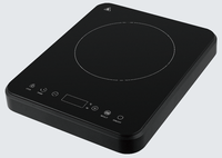 Cuisinière à induction multifonction 2000W, certifiée GS, chauffage rapide, appareil de cuisine portable 230V, noir