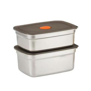 Stainless Steel Food Storage <b>Container</b> Square Leakproof For Travel And Household Use - Product Image 2