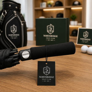 Parapluie de golf en gros, multicolore, classique, double toit, coupe-vent, avec poignée en EVA - Product Image 1
