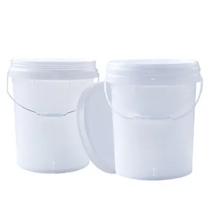 Custom 5 Gallon Empty Bucket PP 5L 10L 15L 20L Printed Paint Food Grade Oil Ice Cream Packaging Plastic Bucket