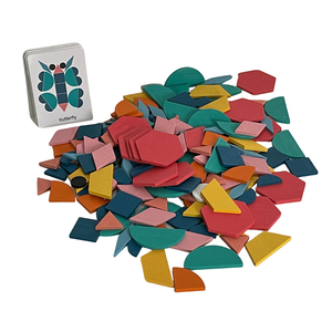 Montessori Patrón de Madera para Niños y Niñas, Juego de 20 Tarjetas Geométricas para Jardín de Infancia, Rompecabezas de Tangram - Product Image 6