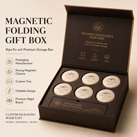 Boîte en carton rigide pliable avec couvercle magnétique renforcé 1200 g/m² pour thé premium, Pu-erh mûri, boîte de rangement haut de gamme