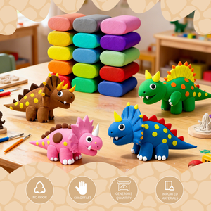 Kit de Pâte à Modeler Dinosaure T-Rex Personnalisé - Fournitures d'Art Créatif DIY Non Toxiques à Séchage à l'Air pour Enfants, Vente en Gros, OEM Usine - Product Image 6