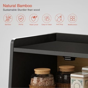 Bread Storage Box Double Layer Transparent Acrylic Dustproof <b>Kitchen</b> Desktop Organizer Rectangle Shape - Product Image 5