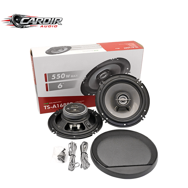 Ready to Ship 6 Inch 2-Way 550W Coaxial Car Speakers 12V Car Audio Speaker CR-A1688R Universal Fit for All Vehicles