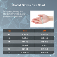 Gants de ski chauffants à piles, imperméables, compatibles avec les écrans tactiles, coupe-vent, avec sangle de poignet réglable, antidérapants