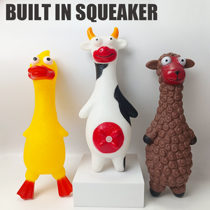 Üretici Toptan Satış Karikatür Ses Çıkaran İnteraktif Çiğneme Köpek Oyuncakları Su Geçirmez Vinil Malzeme Her Boyutta Köpekler İçin İnek Koyun Ördek - Product Image 3