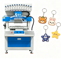 Automatische 12-Farben Silikon-Handyhüllen-Herstellungsmaschine PVC 2D 3D Schlüsselanhänger-Dosiermaschine