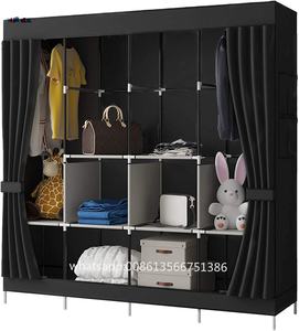Grande armoire <span class=keywords><strong>pliable</strong></span> portable en tissu non tissé respirant et hermétique avec fermeture éclair - Product Image 4
