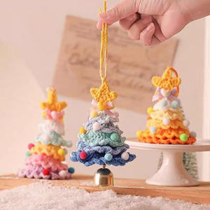 Sapin de Noël tricoté à la main pour enfants, jouet de couture pour enfants avec des matériaux sûrs, activité éducative de vacances, vente en gros - Product Image 4