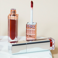 Vente en gros en vrac de pigment doré végan personnalisé votre logo rouge à lèvres liquide marque privée brillant à lèvres maquillage personnalisé