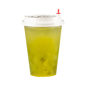 Gobelet réutilisable jetable en plastique PET transparent avec logo imprimé personnalisé tasses à café froid avec couvercles et pailles - Product Image 4