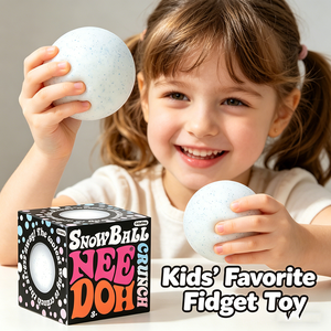 Giocattolo Sensoriale Nee Doh Snowball Crunch, Palla Antistress in TPR Bianco per Bambini e Adulti - Product Image 2