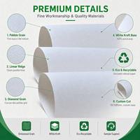 Papier Kraft Gaufré Spécialisé 180-300 g/m² 100% Pâte de Bois Blanc Recyclable Anti-Déformation Sans Odeur Sans Revêtement pour Boîtes Cadeaux Écologiques