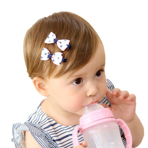 Venta al por mayor de 40 piezas de horquillas para el <span class=keywords><strong>cabello</strong></span> simples, dulces y pequeñas, con diseño floral, de tela, metal y perlas, para niñas, con lazo de cinta, rayas y puntos estampados - Product Image 5