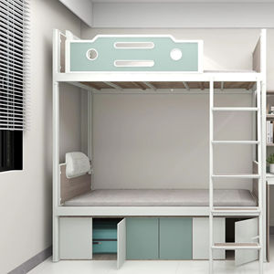 Marco de cama de metal Muebles de escuela secundaria Literas Estudiantes de secundaria universitarios Adultos <span class=keywords><strong>Loft</strong></span> Bed con escritorio y almacenamiento <span class=keywords><strong>Loft</strong></span> Bed - Product Image 1