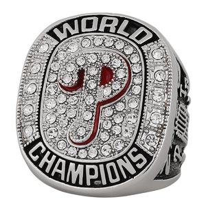 Mùa giải 2008-2009 Philadelphia Phillie Championship <span class=keywords><strong>Ring</strong></span> Nhẫn nam Hợp kim bạc Quà tặng sưu tầm - Product Image 2