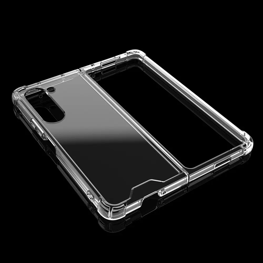 Mềm TPU Bumper Rõ Ràng Cứng Acrylic Cover Quay Lại 2 Trong 1 Chống Sốc Rõ Ràng Trường Hợp Đối Với Samsung Galaxy Z Gấp 5 Z Fold4 3 2