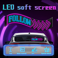 Panneau LED de Voiture à Contrôle par Application USB, Écran Matrice LED 16*96 Défilant, Affichage Numérique Personnalisé pour Publicité
