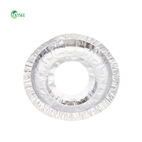 Papier D'aluminium De Four À Gaz Couvre Brûleur Bavoir Jetable Revêtements Poêle Couvre Résistant À L'huile Tapis Dia 243MM