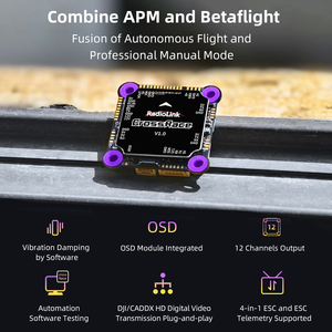 RadioLink CrossRace con OSD Integrado, Controlador de Vuelo de Carreras de 12 Canales, FPV APM Betaflight, ESC 4 en 1 para <span class=keywords><strong>DJI</strong></span> HD O3, <span class=keywords><strong>Dron</strong></span> Plug-and-Play - Product Image 2