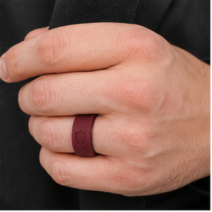 Coque de protection pour Oura Ring 4 Gen 3, motif Bourgogne, en silicone, avec logo personnalisé, emblème bouclier, protection robuste - Product Image 6