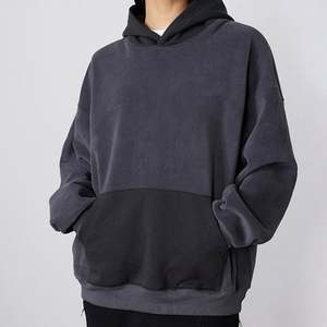 Sweats à capuche surdimensionnés personnalisés, poids lourd 400gsm, sweats à capuche unis sans cordon pour l'impression - Product Image 2