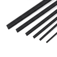 High Strength Grade 8.8/12.9 Zinc Plated Steel Metric Thread Full Thread Stud 1m Length Black Threaded Rod