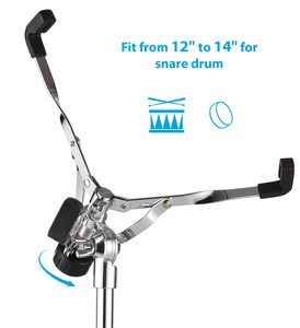 Supporto per <span class=keywords><strong>rullante</strong></span> per <span class=keywords><strong>rullante</strong></span> pieghevole con staffa staccabile con diametro del tubo di 22mm altezza regolabile treppiede adatto per <span class=keywords><strong>rullante</strong></span> da 10 a <span class=keywords><strong>14</strong></span> pollici - Product Image 4