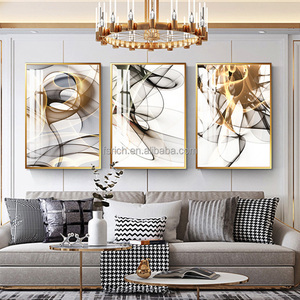 Light Luxury Living Room Decorative Painting Atmosphere Gold <strong>Abstract</strong> Crystal Porcelain Painting Sofa <strong>Background</strong> Wall Hanging - Product Image 3