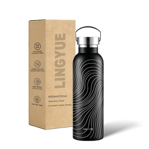 Bouteille d'eau isotherme en acier inoxydable Lingyue, 350-1000 ml, garde le froid 24h et le chaud 12h, idéale pour la gym et la randonnée - Product Image 1