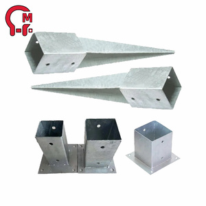 HLM <span class=keywords><strong>4x4</strong></span> Pole Bride Béton Acier Piquet de Sol <span class=keywords><strong>Ancrage</strong></span> de <span class=keywords><strong>Poteau</strong></span> de Clôture - Product Image 5