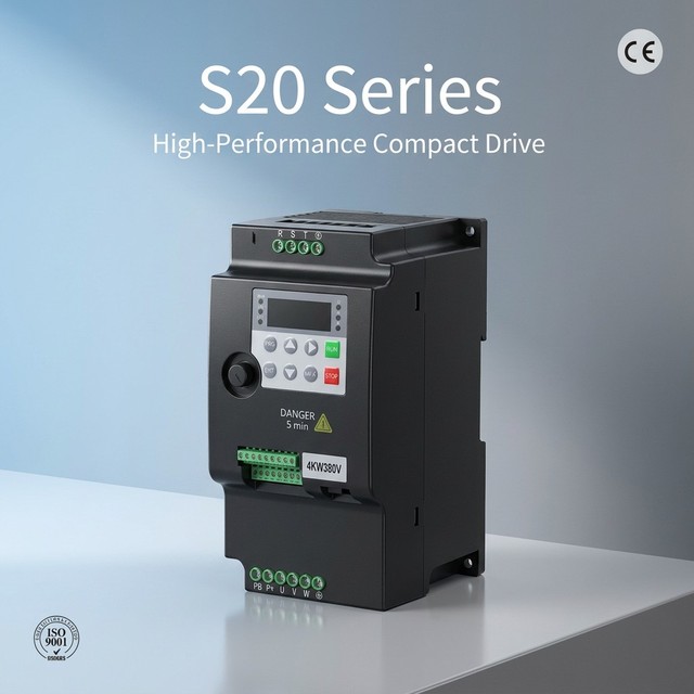 Taili S20 750W 0.75-2.2kW 3-Phase VFD Variable Frequency Driver for AC Motors and Compressors IP20 High-Power 220/380V