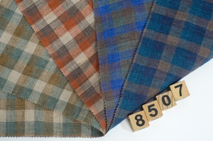 #8507 thời trang 100% vải lanh chàm nhuộm 3D kiểm tra mô hình màu sắc phong phú nhẹ hoàn hảo cho mùa xuân mùa hè quần áo - Product Image 2