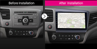 Lecteur DVD de voiture Android 9 pouces 4 cœurs LHD RHD Navigation multimédia Audio Stéréo Radio pour Honda Civic 2012-2015