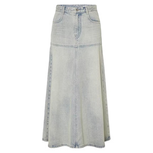 Descubre el Código de Frescura Veraniega con el Vestido Vaquero Azul Claro Ultra Largo de Cintura Alta, a la Moda Sin Límites - Product Image 5