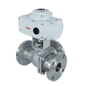 Clase ANSI # 150 # Válvula de Bola de 3 Vías con Brida de Acero Inoxidable, Motorizada, con Actuador de 300 T-Port y L-Port, Modelo 10 - Product Image 5