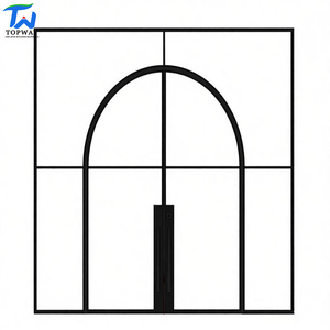 <span class=keywords><strong>Puerta</strong></span> de Entrada Francesa de Acero Forjado de Lujo Personalizada para Villa con Acabado de Acero y Vidrio, 1 Año de Garantía - Product Image 4