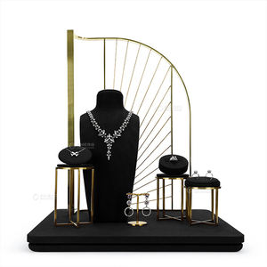 Accessoires d'affichage de bijoux de fenêtre de comptoir-ensemble de combinaison de présentoir de boucle d'oreille d'anneau de collier pour l'affichage au détail de fenêtre - Product Image 3