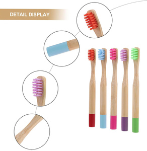 Vente en gros brosse à dents en bambou biodégradable CE écologique brosse à dents au charbon biologique brosse à dents en bambou Moso personnalisée - Product Image 2