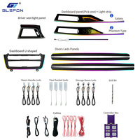 Pour BMW F30 / F32 2013-2019, kit d'éclairage ambiant intérieur de voiture Glefon 64 couleurs, commande par application, 12V 3-5W, plug and play, lampe d'ambiance