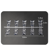 140 pièces/ensemble 3D ours ongles pointes artificielles carte d'affichage Nail Art vernis Swatch pratique nuancier