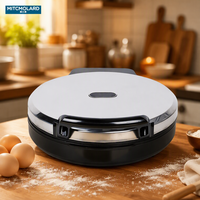 Mitcmolard 1350 W Machine à crêpes électrique automatique double face à chauffage rapide et économie d'énergie avec revêtement antiadhésif PTFE multifonctionnelle