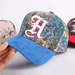 Customized High Quality Cotton 5 Panel Embroidery Cap New <b>Blank</b> Wholesale Logo Unisex Sporty Suede Baseball Hats - Product Image 3