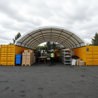 Abri de stockage en toile simple à ossature treillis 40x40 pieds (12x12m) avec pinces de fixation